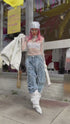 "READY FEST" LUX denim pants P7902 - blue
